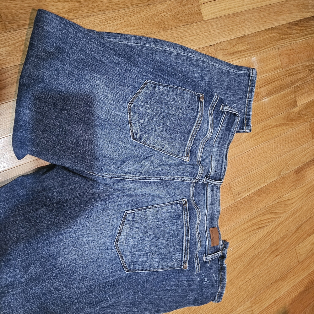 Judy Blue Faded Dark Blue Boyfriend Fit Jeans 14W - Picture 2 of 3